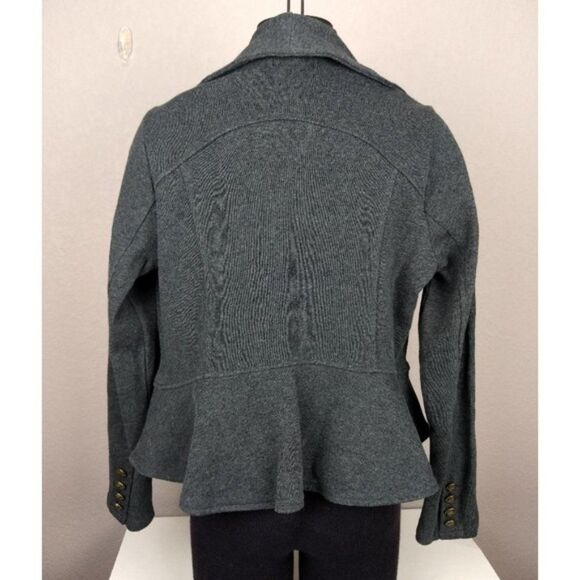 Torrid RUFFLE MILITARY BLAZER Gray size 00 (M/L) - Picture 4 of 10